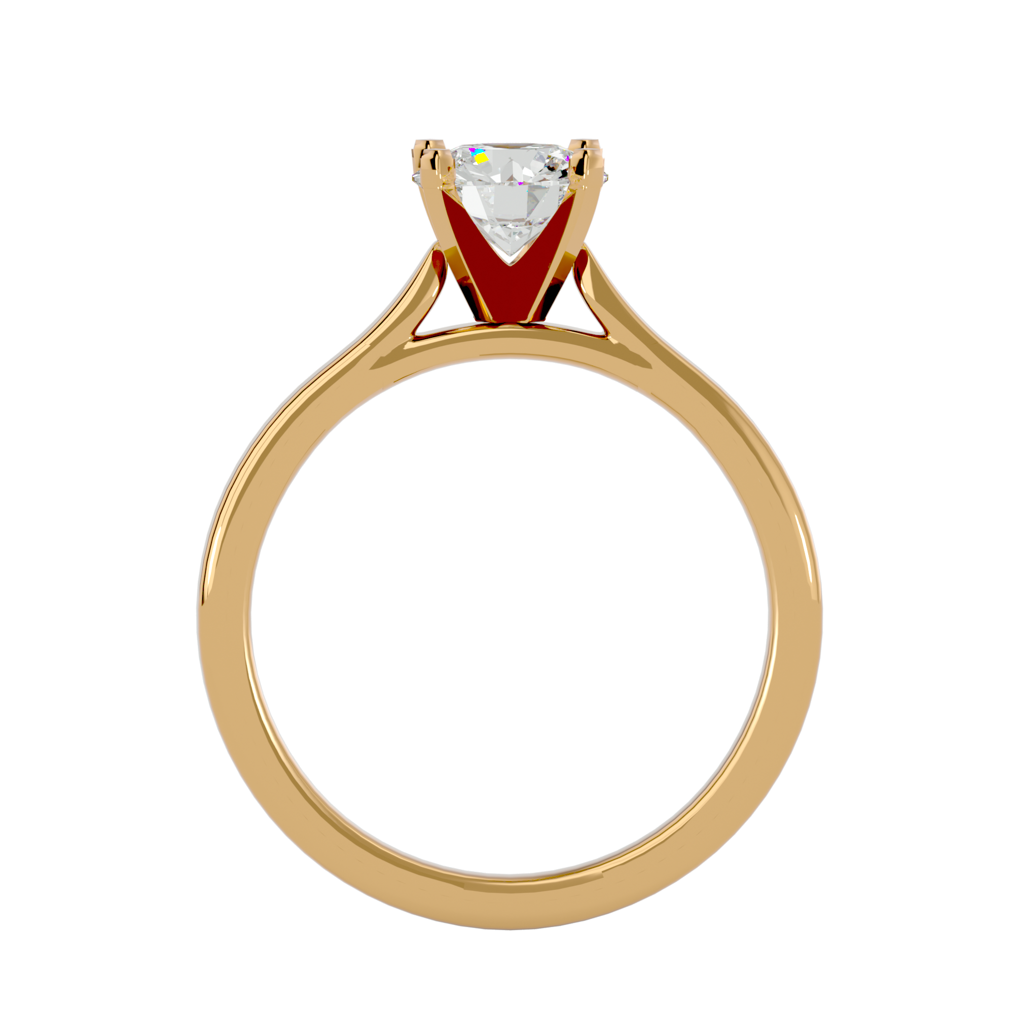 7/8 ctw Round Lab Grown Diamond Solitaire Engagement Ring