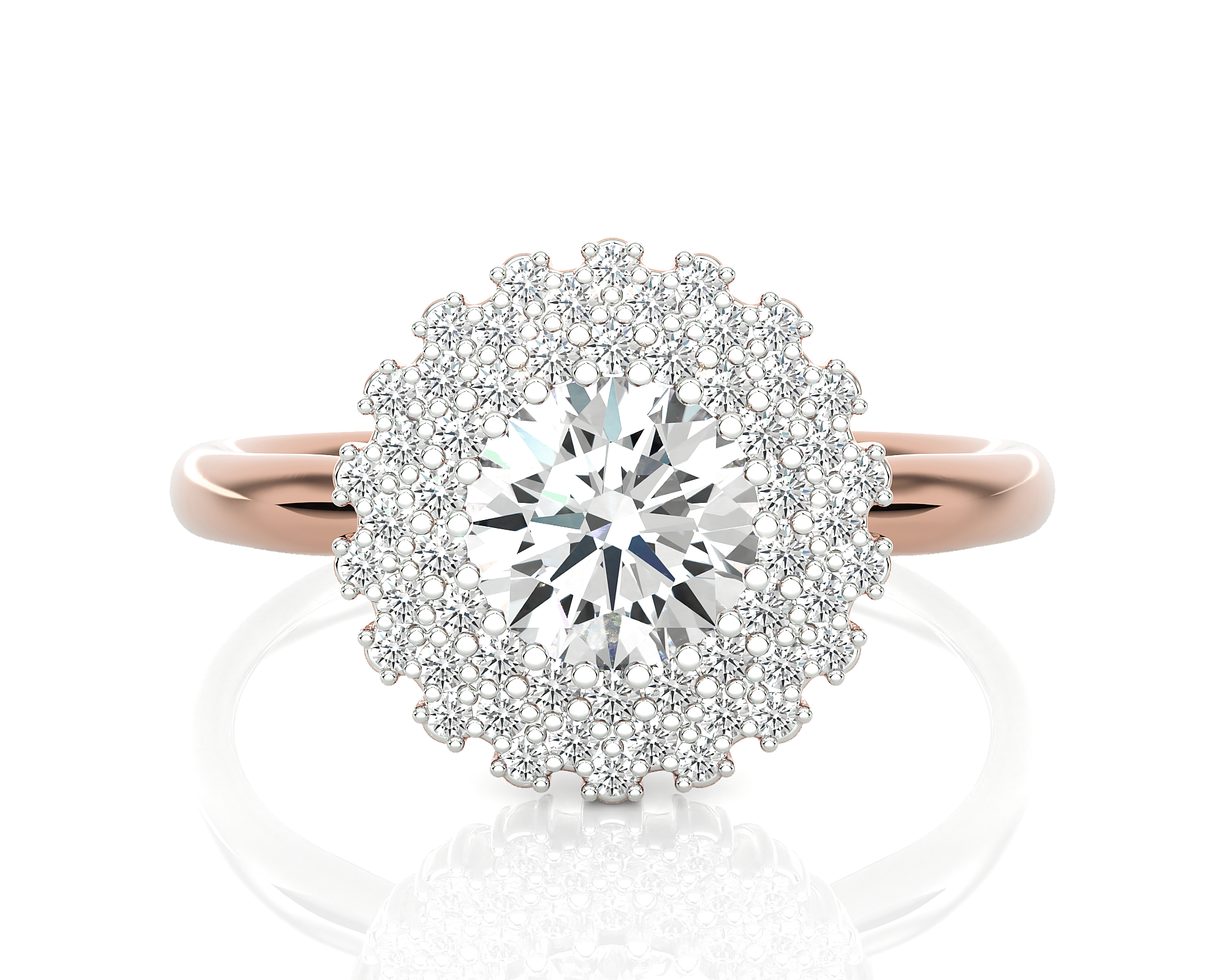 Round Lab Grown Diamond Halo Ring
