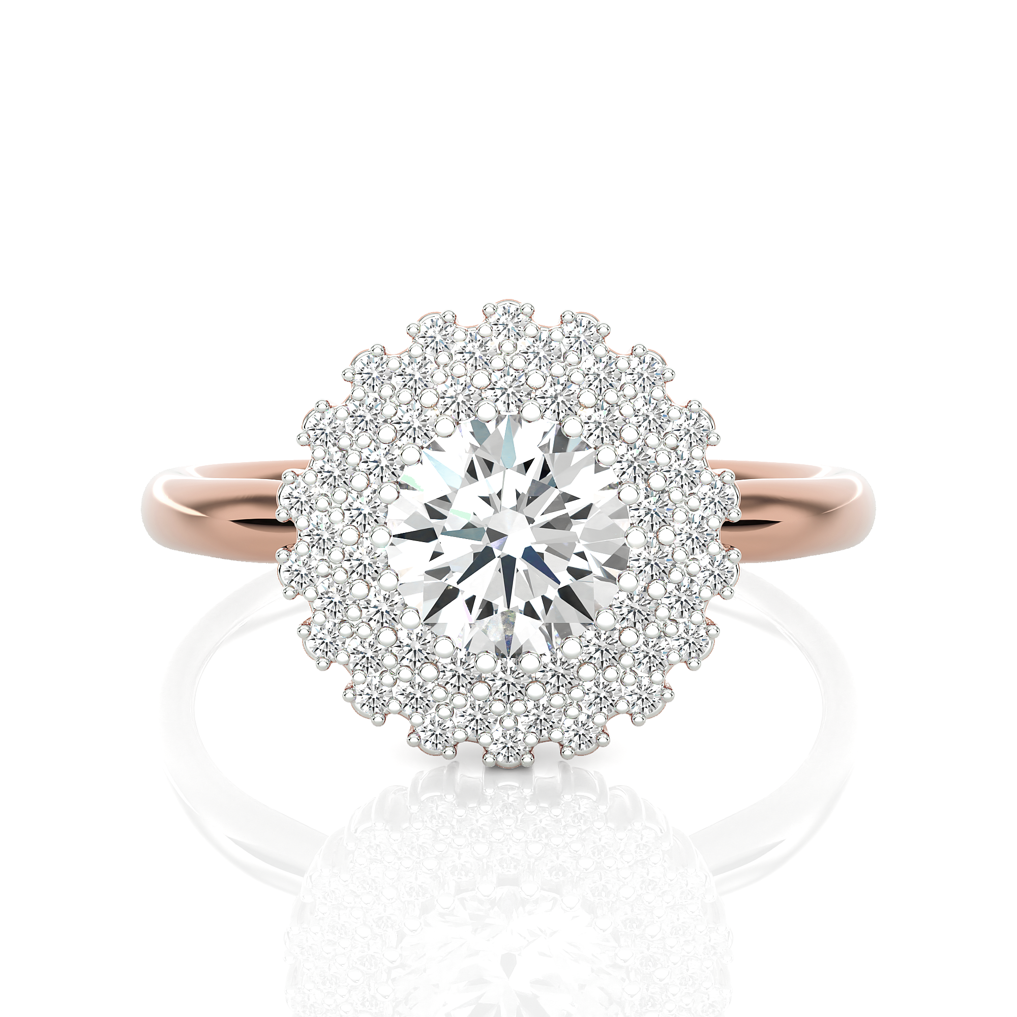 Round Lab Grown Diamond Halo Ring