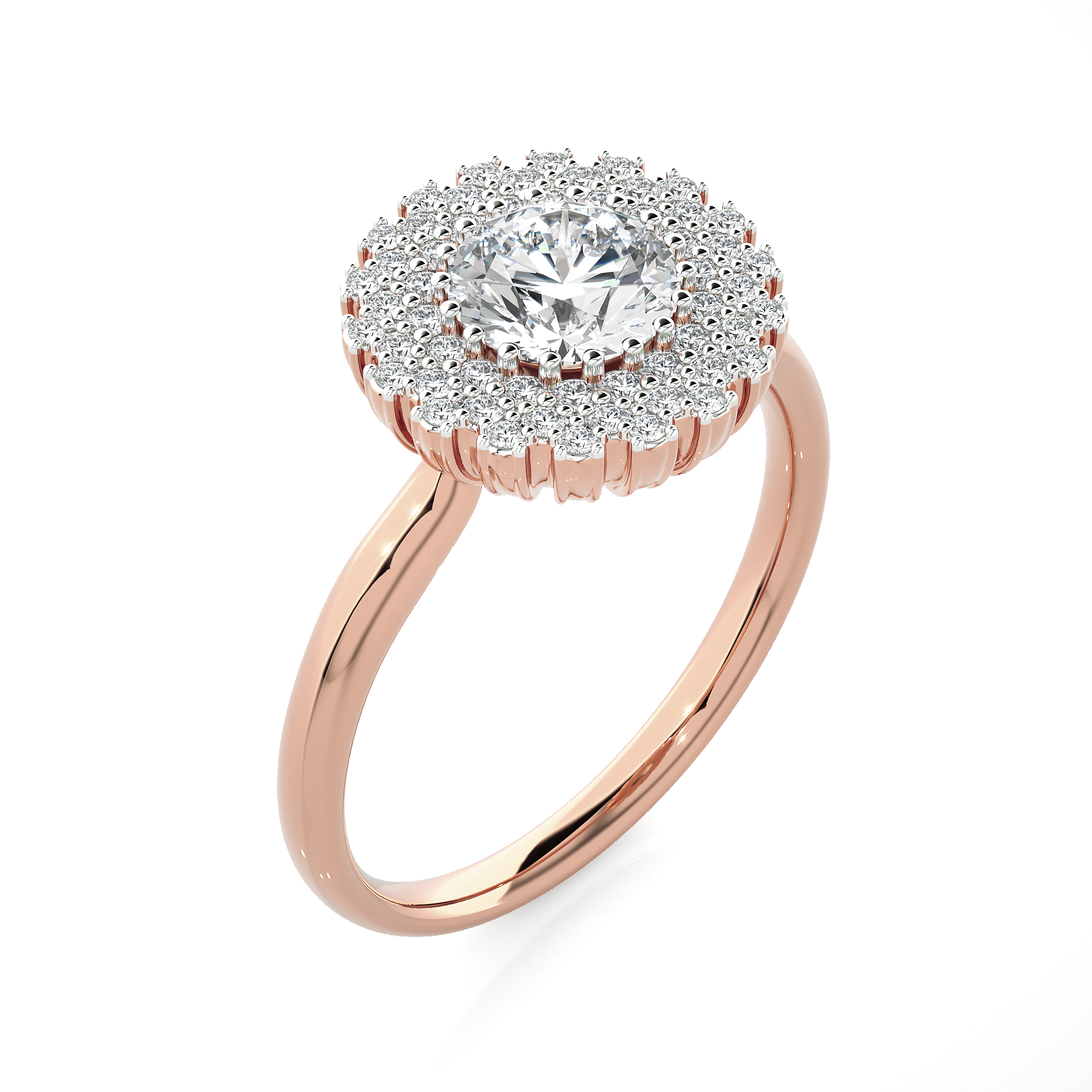 Round Lab Grown Diamond Halo Ring