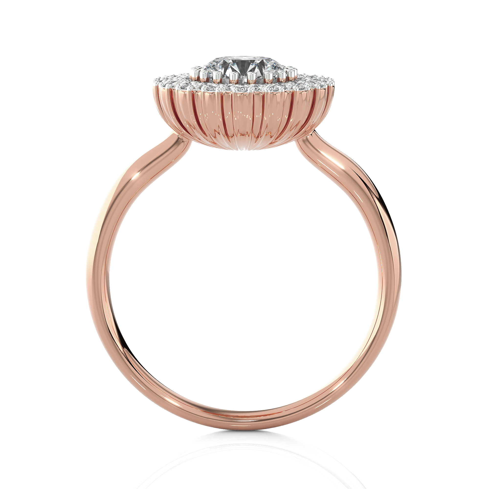 Round Lab Grown Diamond Halo Ring