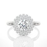 Round Lab Grown Diamond Halo Ring