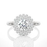 Round Lab Grown Diamond Halo Ring