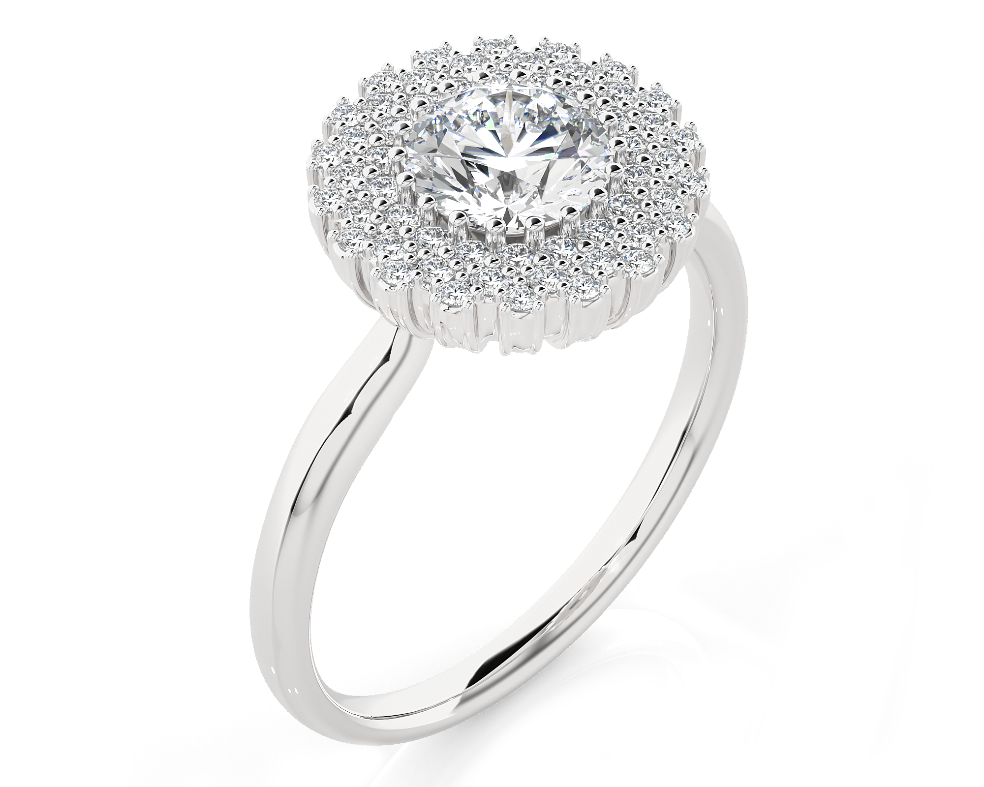 Round Lab Grown Diamond Halo Ring