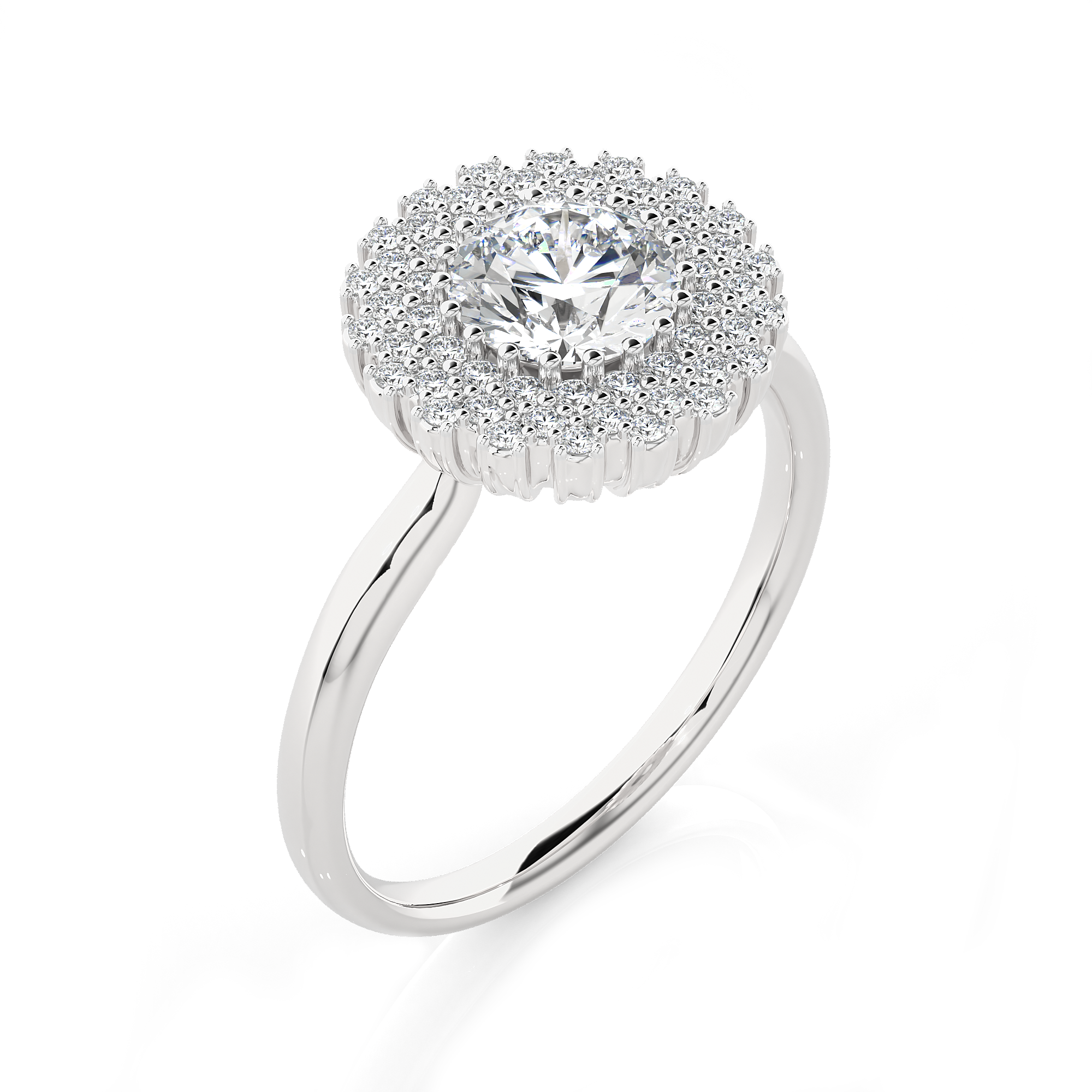 Round Lab Grown Diamond Halo Ring