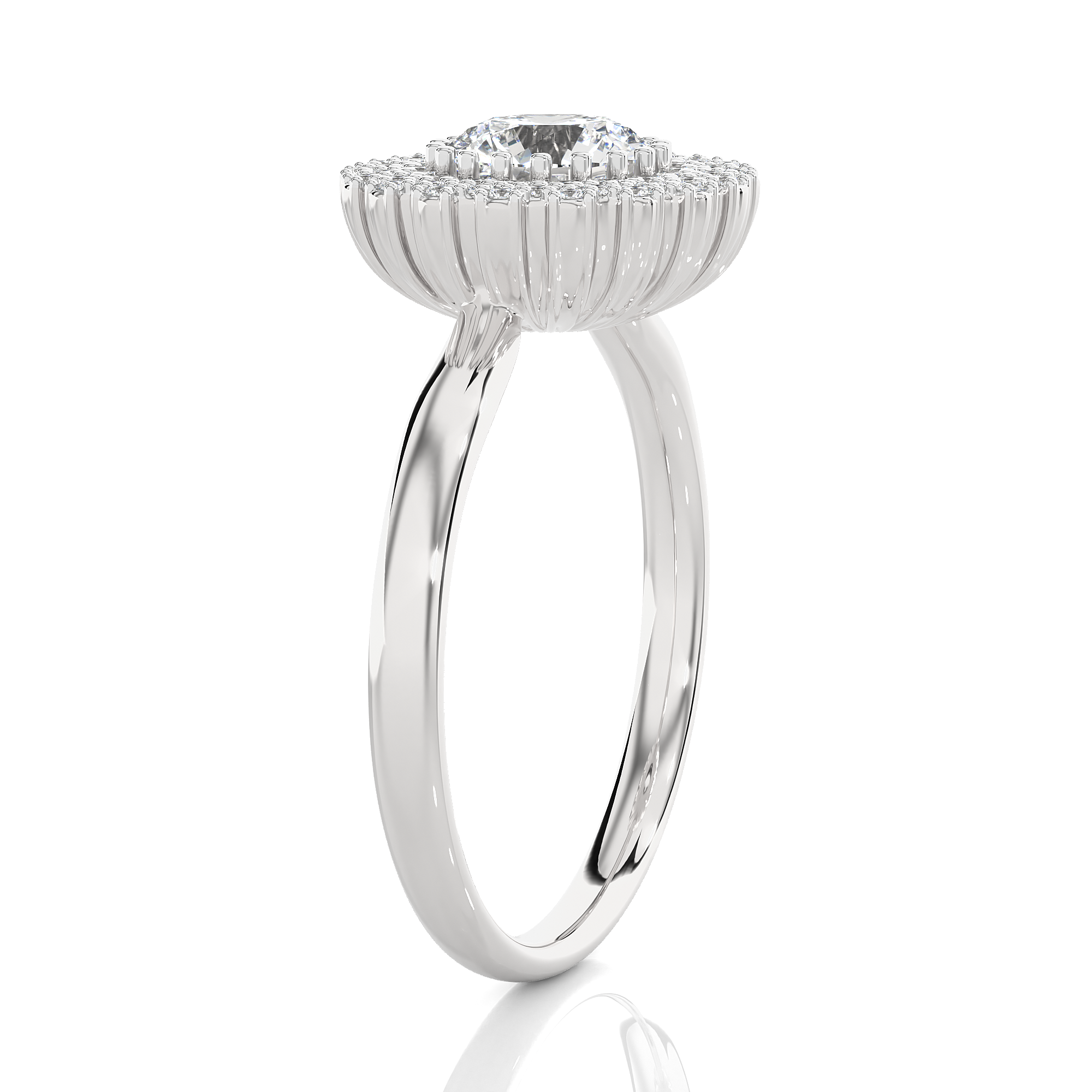 Round Lab Grown Diamond Halo Ring