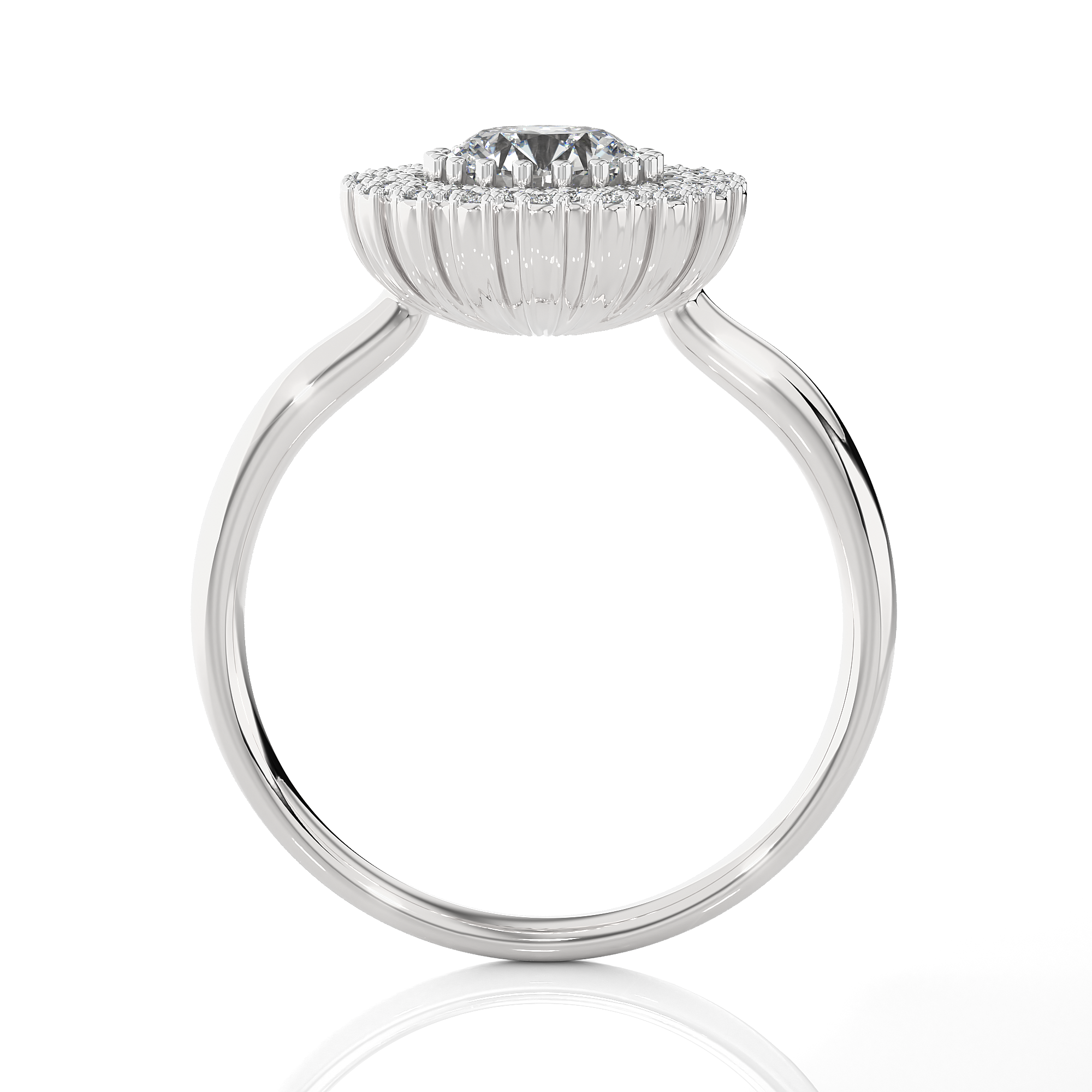 Round Lab Grown Diamond Halo Ring