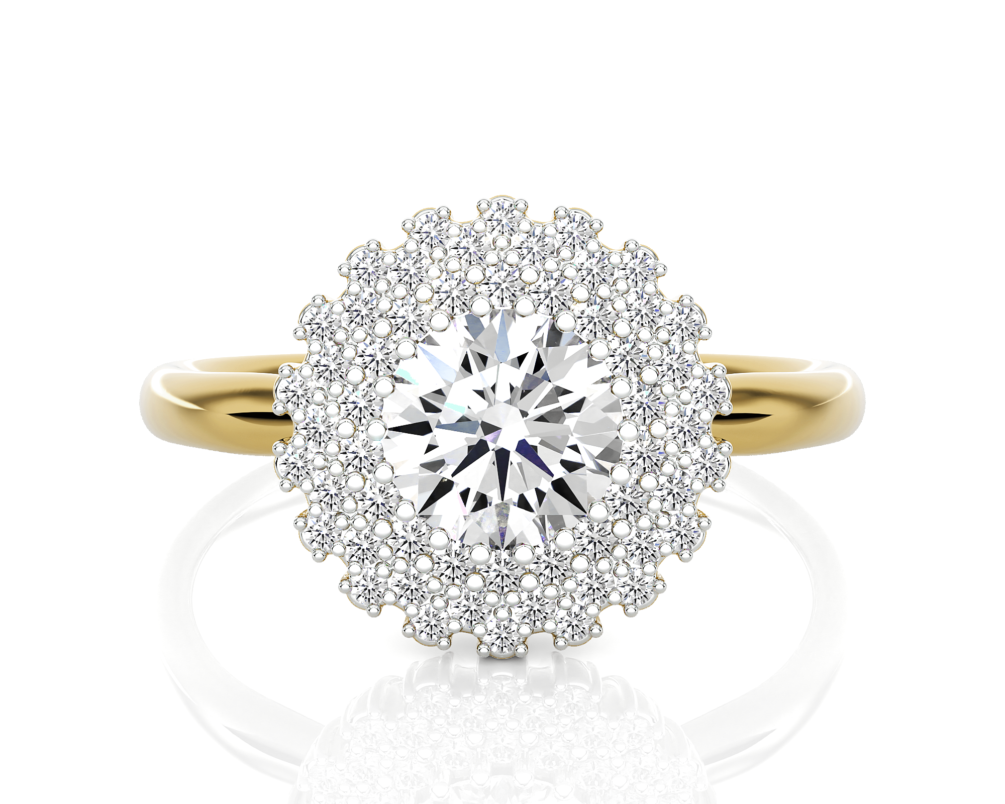 Round Lab Grown Diamond Halo Ring