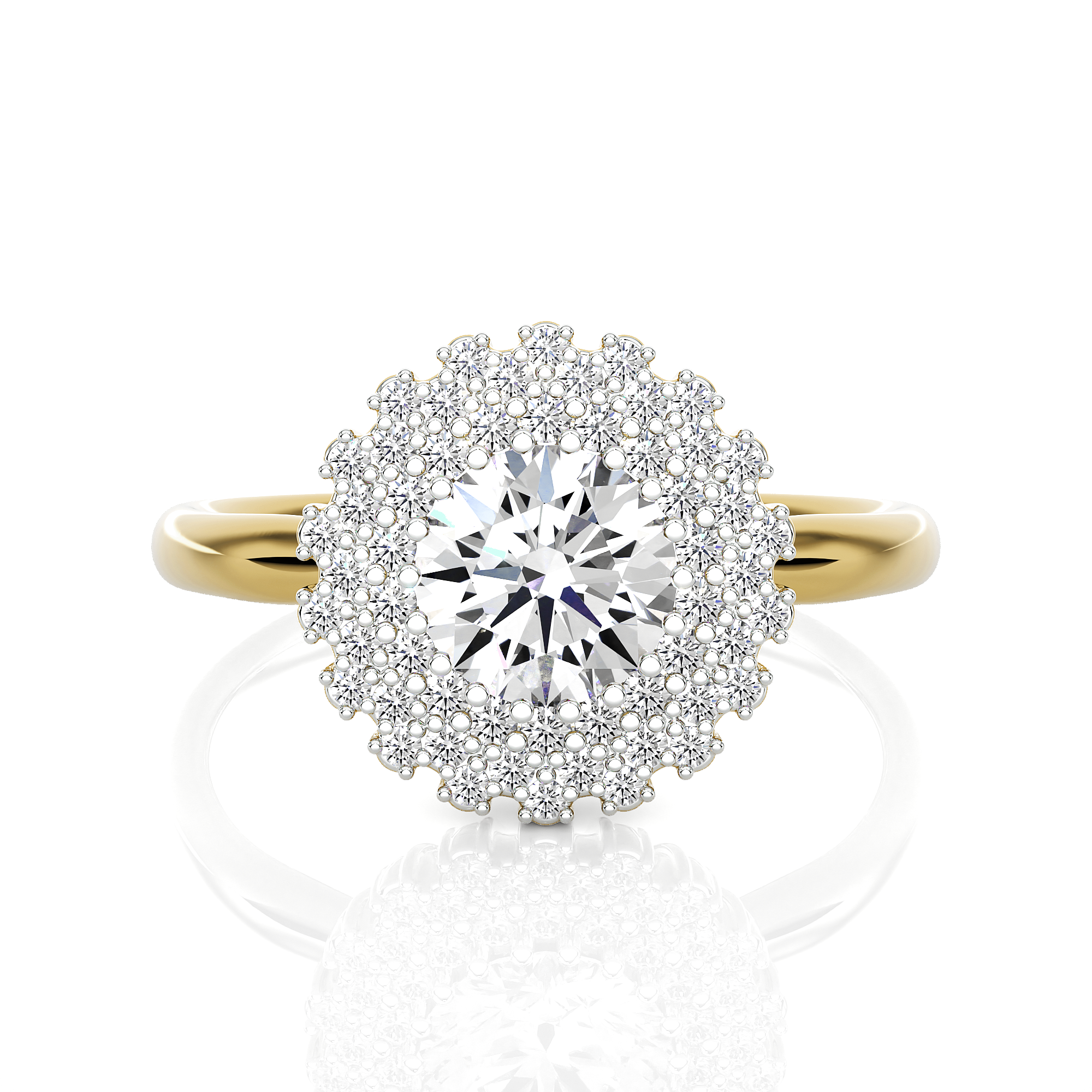 Round Lab Grown Diamond Halo Ring