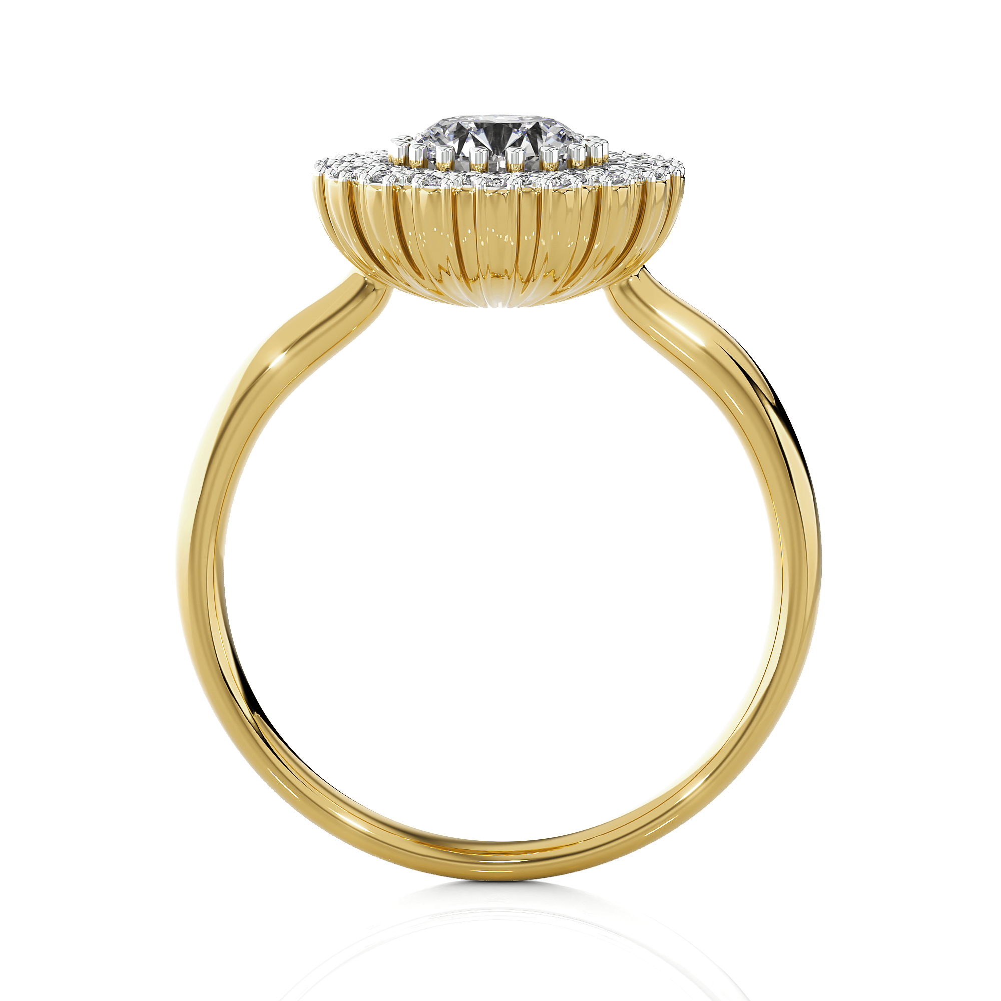 Round Lab Grown Diamond Halo Ring