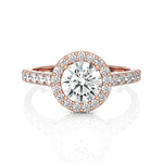 Round Lab Grown Diamond Halo Ring