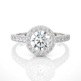 Round Lab Grown Diamond Halo Ring