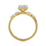 Oval Lab Grown Diamond Side Stone Engagement Ring