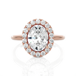 Oval Lab Grown Diamond Halo Engagement Ring