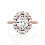 Oval Lab Grown Diamond Halo Engagement Ring