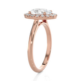 Oval Lab Grown Diamond Halo Engagement Ring