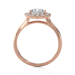 Oval Lab Grown Diamond Halo Engagement Ring