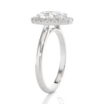 Oval Lab Grown Diamond Halo Engagement Ring
