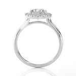 Oval Lab Grown Diamond Halo Engagement Ring