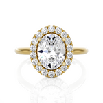 Oval Lab Grown Diamond Halo Engagement Ring