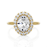 Oval Lab Grown Diamond Halo Engagement Ring