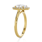 Oval Lab Grown Diamond Halo Engagement Ring