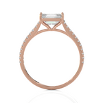 Emerald-Cut Lab Grown Diamond Side Stone Engagement Ring
