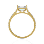 Emerald-Cut Lab Grown Diamond Side Stone Engagement Ring