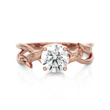 Round Lab Grown Diamond Solitaire Engagement Ring