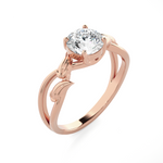 Round Lab Grown Diamond Solitaire Engagement Ring