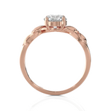 Round Lab Grown Diamond Solitaire Engagement Ring