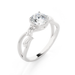 Round Lab Grown Diamond Solitaire Engagement Ring