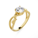 Round Lab Grown Diamond Solitaire Engagement Ring