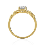 Round Lab Grown Diamond Solitaire Engagement Ring