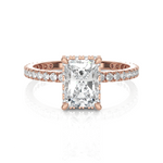Emerald-Cut Lab Grown Diamond Halo Engagement Ring