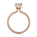 Emerald-Cut Lab Grown Diamond Halo Engagement Ring