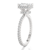 Emerald-Cut Lab Grown Diamond Halo Engagement Ring