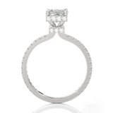 Emerald-Cut Lab Grown Diamond Halo Engagement Ring