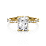 Emerald-Cut Lab Grown Diamond Halo Engagement Ring