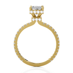 Emerald-Cut Lab Grown Diamond Halo Engagement Ring