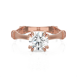 Round Lab Grown Diamond Solitaire Engagement Ring