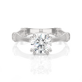 Round Lab Grown Diamond Solitaire Engagement Ring