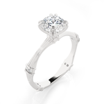 Round Lab Grown Diamond Solitaire Engagement Ring