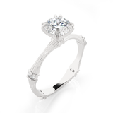 Round Lab Grown Diamond Solitaire Engagement Ring