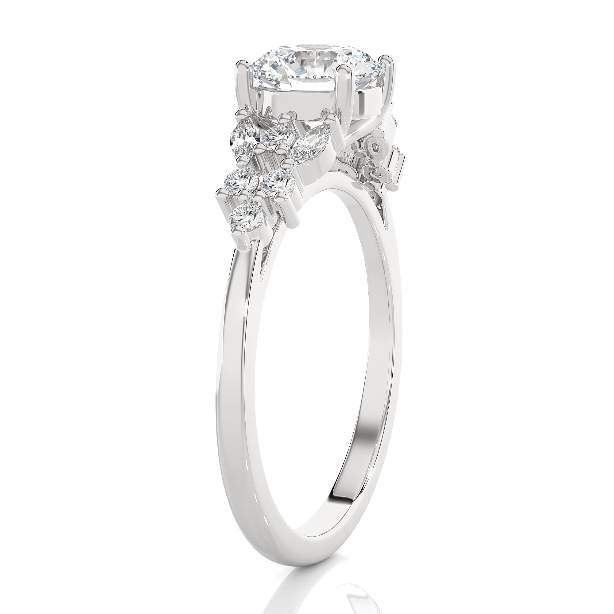 Round Lab Grown Diamond Solitaire Engagement Ring