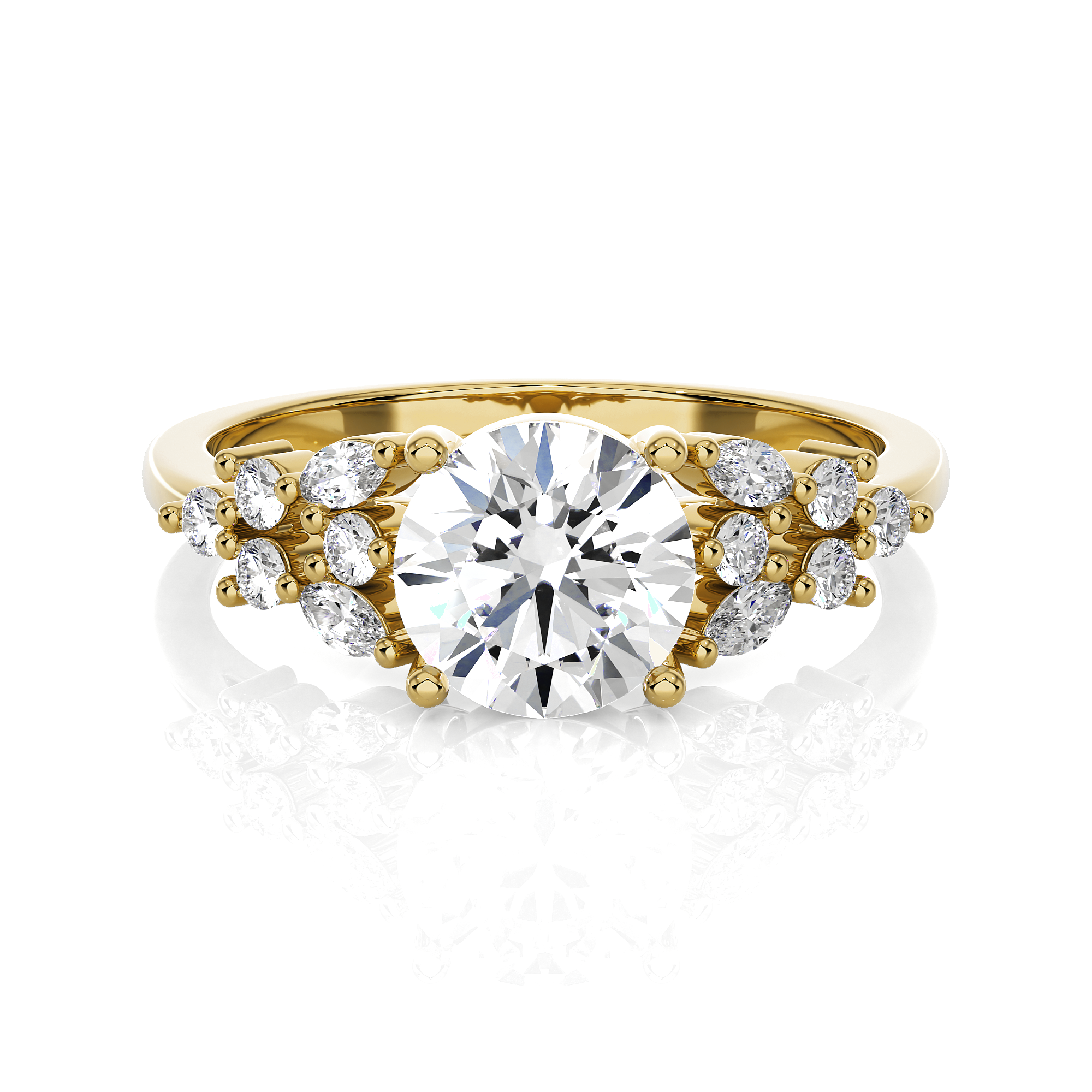Round Lab Grown Diamond Solitaire Engagement Ring