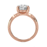 Round Lab Grown Diamond Side Stone Engagement Ring