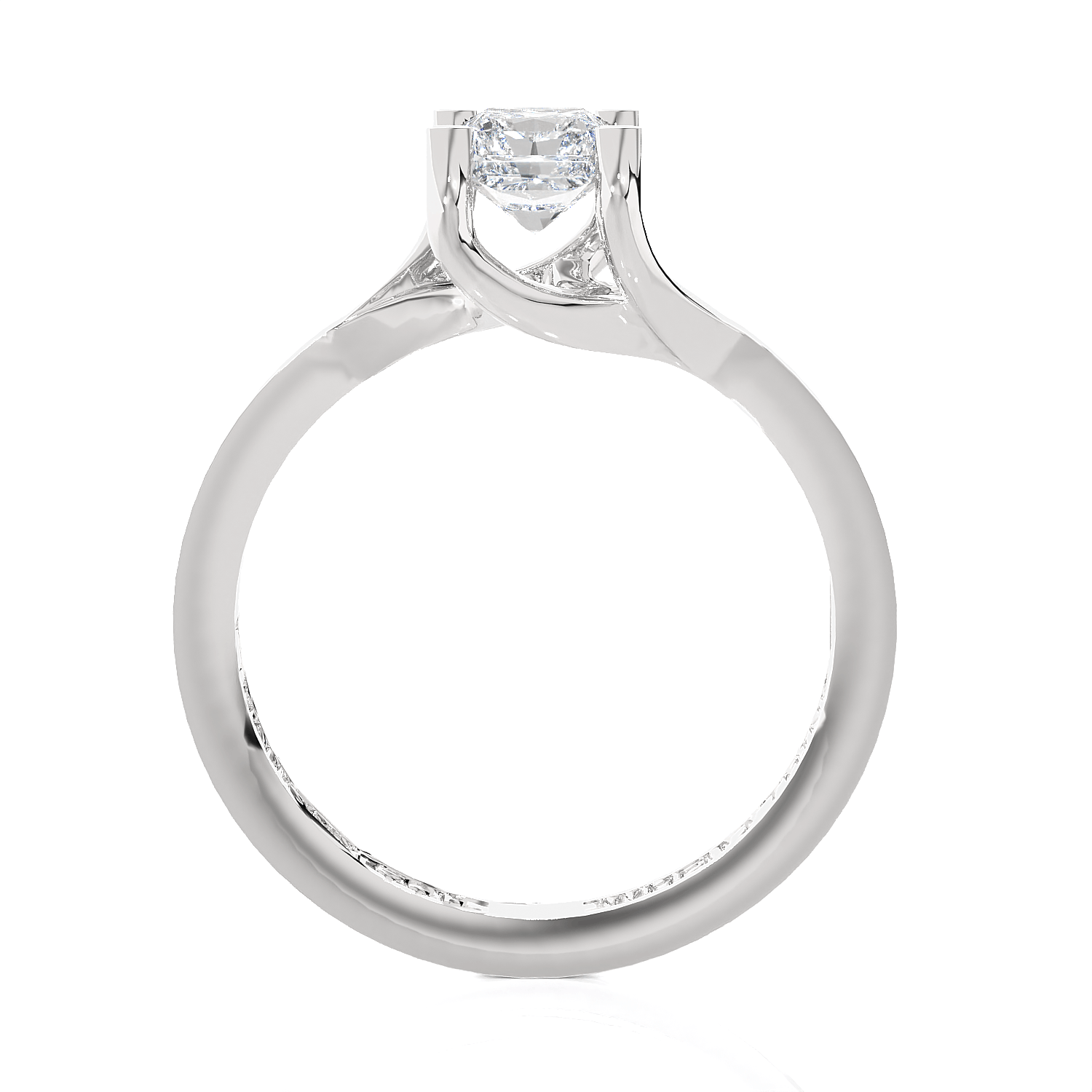 Emerald-Cut Lab Grown Diamond Solitaire Engagement Ring