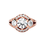 Round Three Stone Lab Grown Diamond Ring