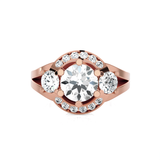 Round Three Stone Lab Grown Diamond Ring